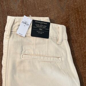 NWT Banana Republic Factory Cream Wide Leg Pants